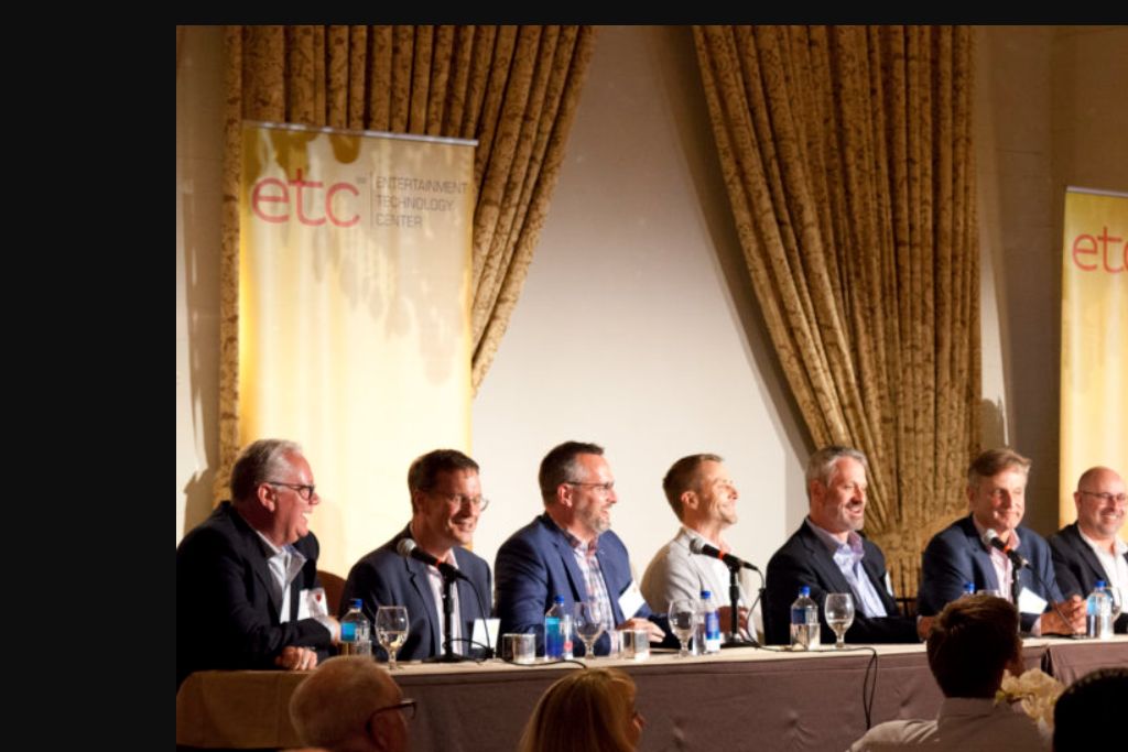 Studio executives onstage at the Technology Leaders Dinner